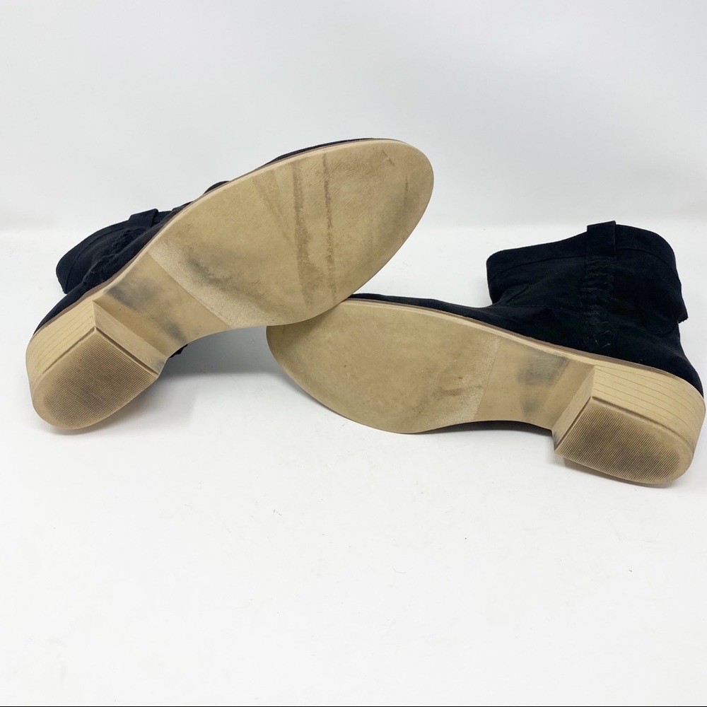 💋3/$20💋 Shoe Dazzle Black Heeled Ankle Boots - Picture 6 of 9